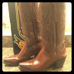 Dan Post Western Cowboy Boots Cognac 7